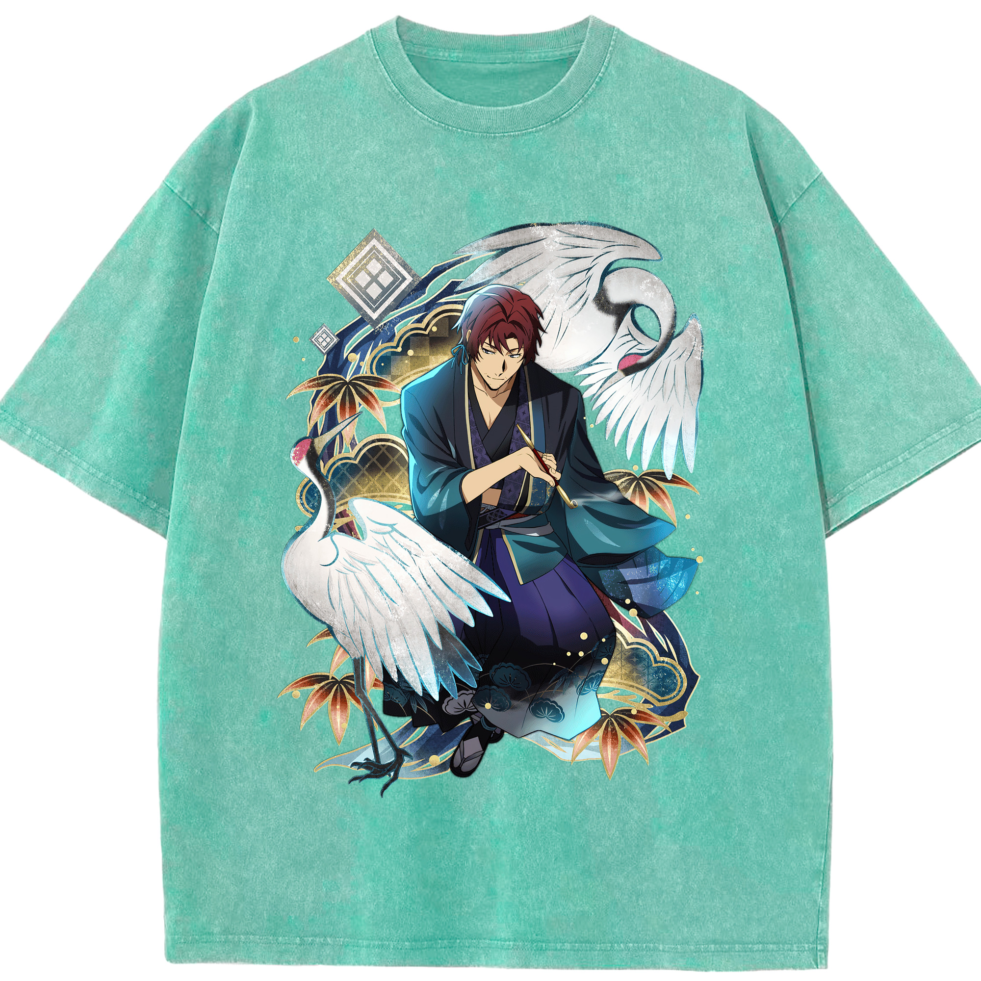 （画像用） 文豪ストレイドッグス Bungo Stray Dogs 綿100% ヴィンテージ風 半袖Tシャツ（フロントプリント）
